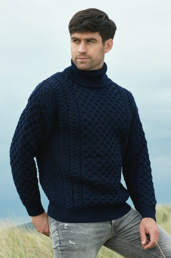 Homme Pull col roulé traditionnel 