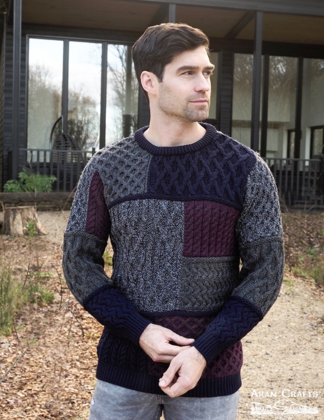 Homme Pull patchwork Mohill
