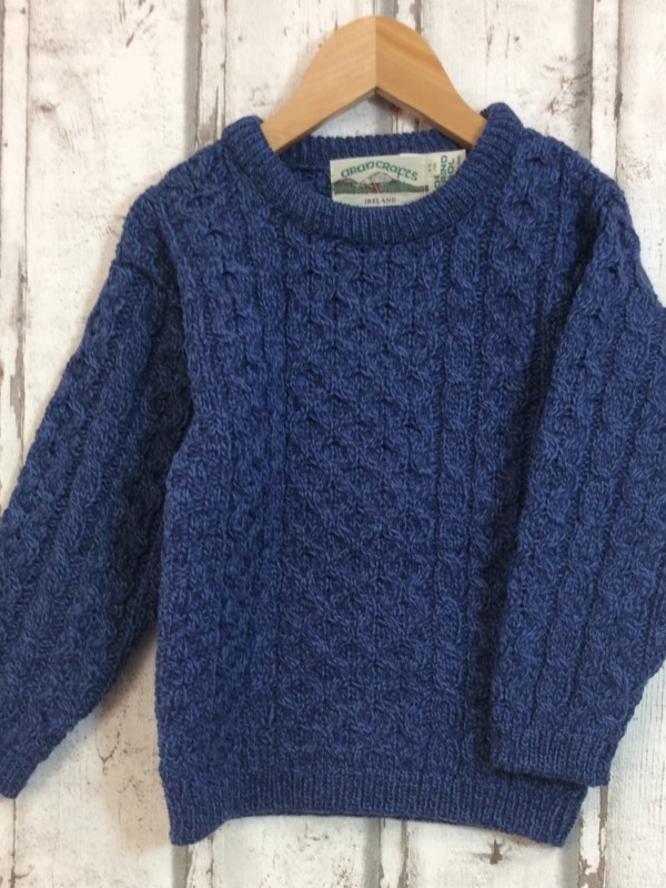 Enfant Pull traditionnel col rond - Blue Marl