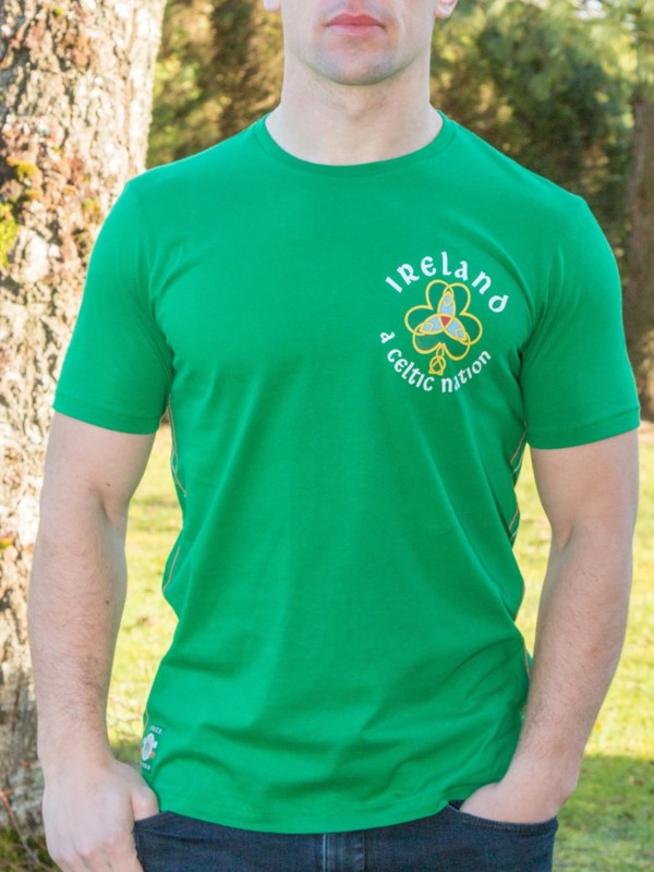 Polos, chemises, etc... Tee shirt retro Irish - Green
