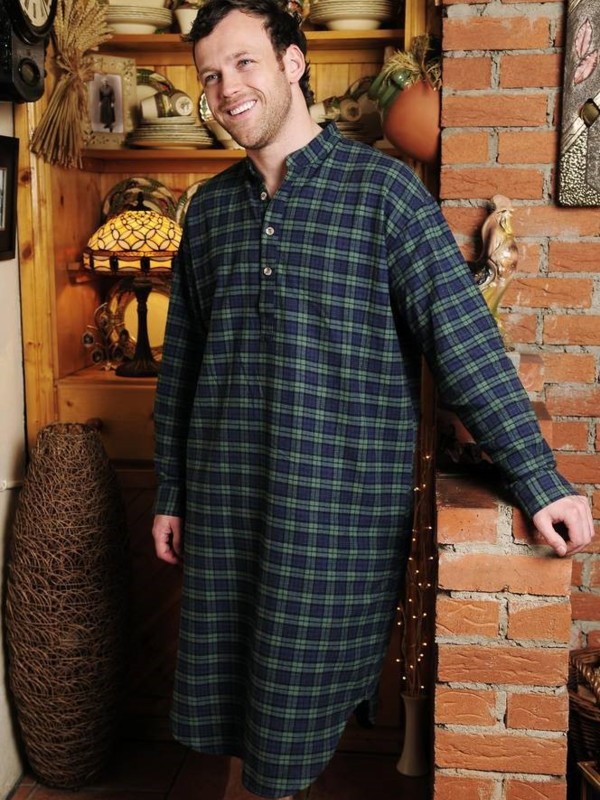 Pyjamas Chaussons Chaussettes Liquette en flanelle de coton - LV6 Green Tartan