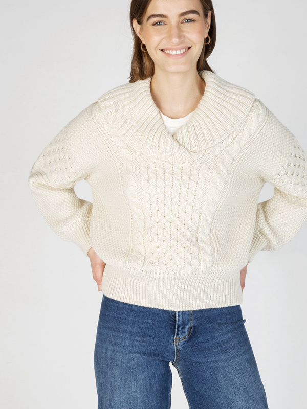 The Blossoms Collection Aster Sweater Oversize - Natural