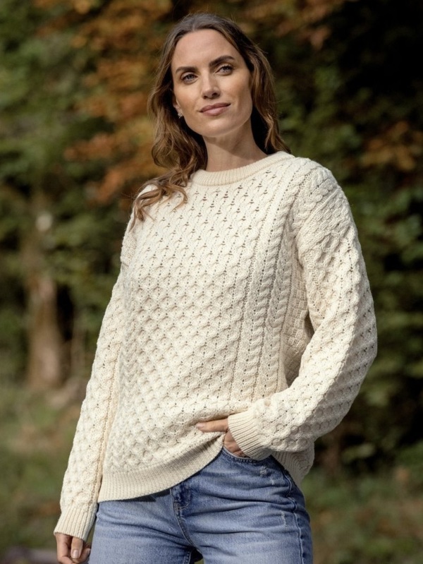 Pulls et Ponchos Pull traditionnel à col rond - Natural