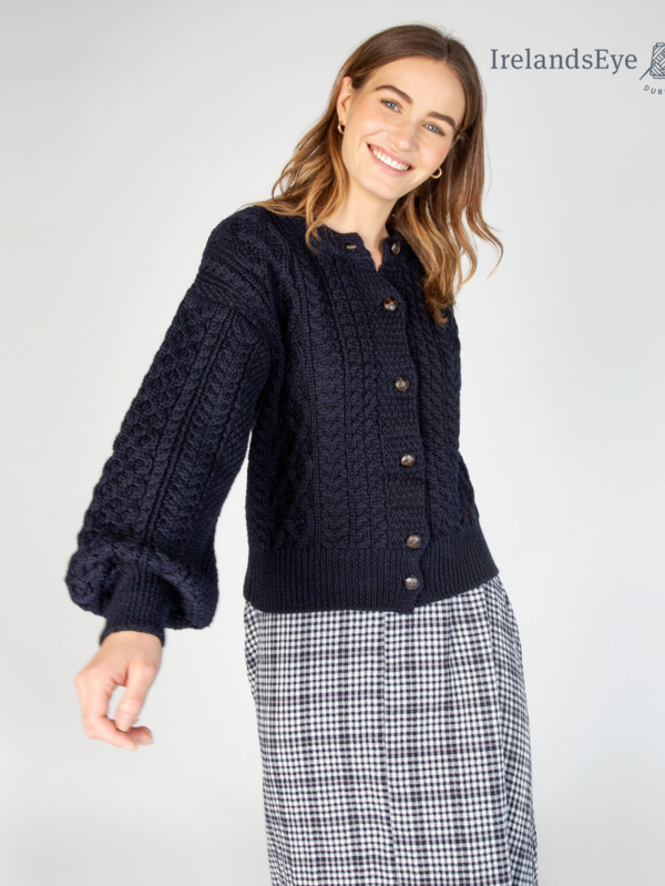 The Blossoms Collection Cropped Cardigan - Navy