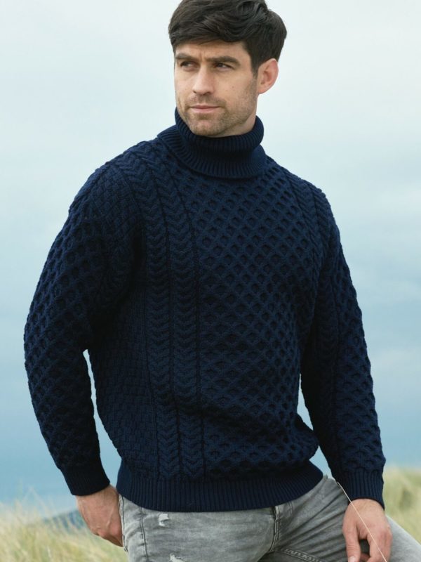Pulls Pull col roulé traditionnel  - Navy
