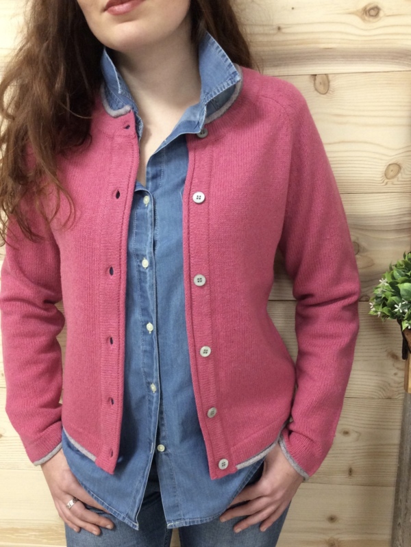 Gilets et Manteaux Cardigan laine et cachemire - Rose Pink