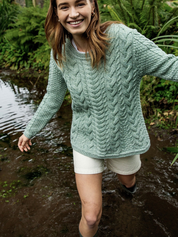 The Blossoms Collection Primose Sweater - Sage Marl