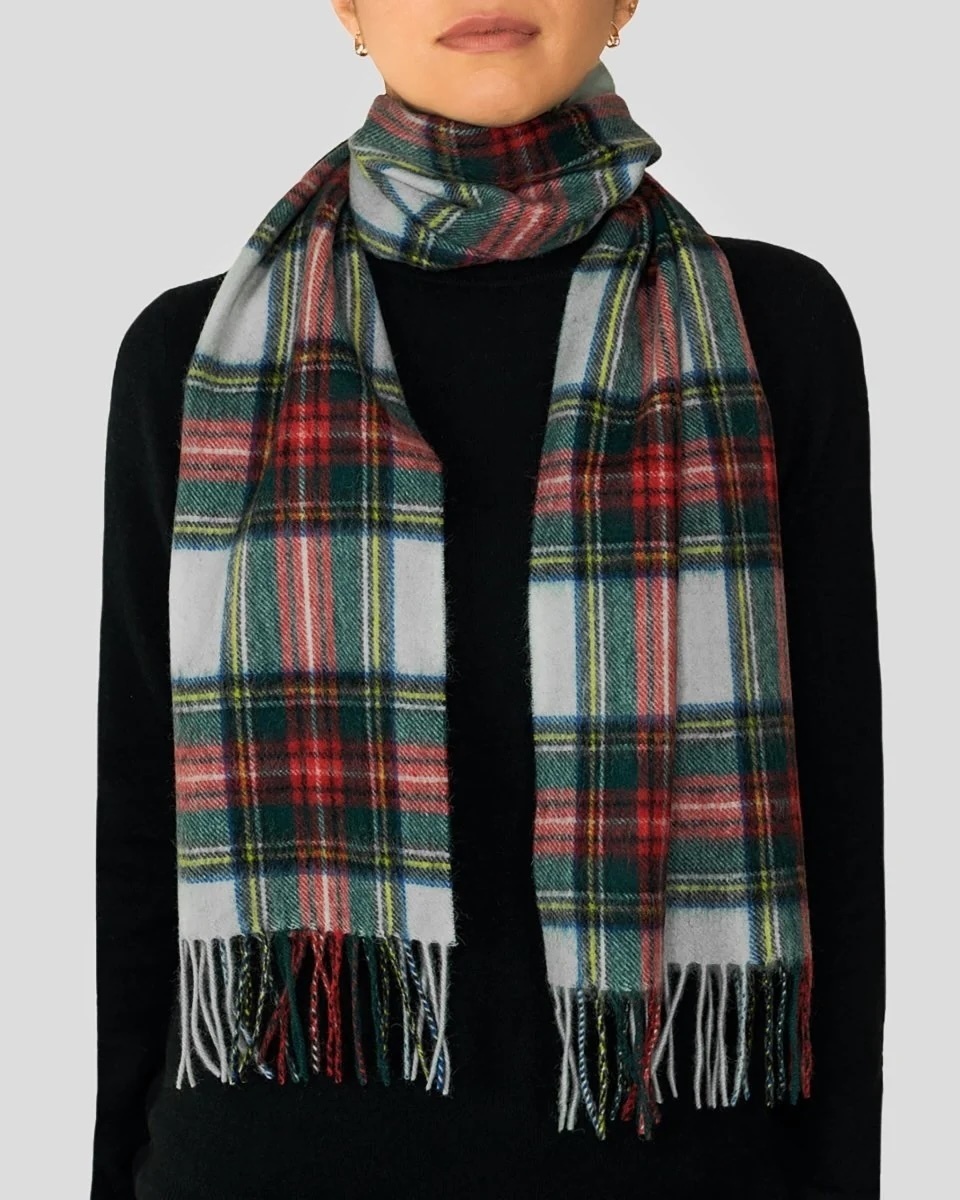 Écharpe Pour Homme Motif écossais (tartan) Multicolore En Soie Mélangée - Neuf Sans étiquette