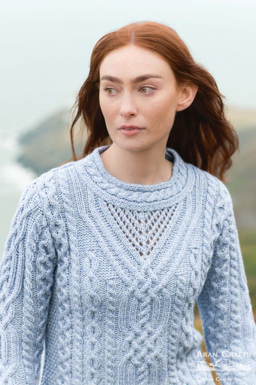 Pull Irlandais Glendalough - 100% Laine Pure - Taille M - Couleur Ivoire - Occasion Excellent état